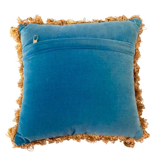 Christmas Snowman Deck The Halls Needlepoint Pillow With Tassels - Picture 3 of 6